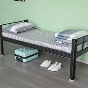 School Dormitory Furniture Metal Single Bed for Students Customized Size Steel Bed