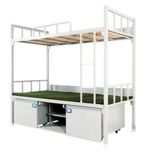School Worker Hospital Home Furniture Metal Twin Bed Steel Bed Frame Manufacturer White Black Design Double Steel Metal Bunk Bed