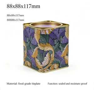 Sealed Moisture-Proof Tea Metal Tin Can, Customizable Dimensions and Color, for Loose Tea Storage and Gift Packaging