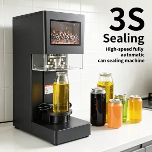 Sealing Machine Manufacturer for Beverage, Nut, Coffee, Soda and Canned Food Bottles, FGJ-100D-25