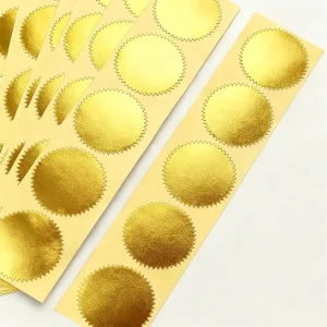Self Adhesive Blank Embossed Metal Stickers Multi Color Metallic Foil Labels Craft Candle Decoration DIY Stamp Projects