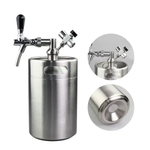 Self Contained Portable Beer Keg Barril 5 l Beer Growler Tap