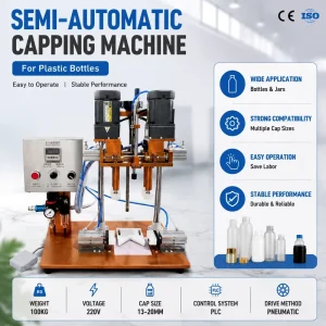 Semi Automatic Capping Machine Desktop Bottle Capping Equipment Efficient Cap Tightening Machine for Small Factory Production