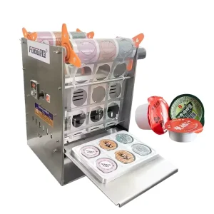 Semi Automatic Cup Sealing Machine for Yogurt Coffee Sauce Paper Plastic Film Food Packaging Sealer