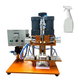 Semi-Automatic Desktop Pneumatic Capping Machine for Cosmetics, Water, Beverage, and Spray Bottles