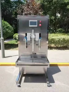 Semi Automatic Double Head Large Flow Liquid Cooking Oil Lubricating Oil Weighing Filling Machine