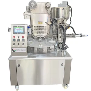 Semi-Automatic Finger Biscuit Chocolate Dip Cup Filling and Sealing Machine