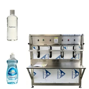 Semi-Automatic Gear-Driven Piston Filling Machine for Beverages, Body Wash, Laundry Detergent, and Cleaner in Glass Bottles