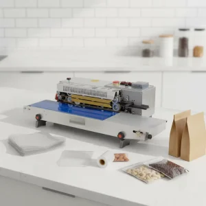 Semi Automatic Heat Sealer Machine Plastic Food Snack Bag Package Sealing Continuous Vertical Band Sealing Machine