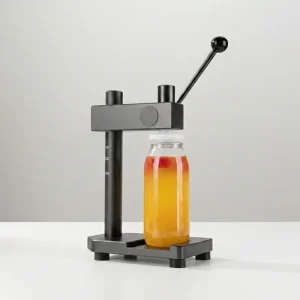 Semi-Automatic Manual-Driven Milk Tea Bottle Capping and Sealing Machine with Patting Lid Easy-Open Can Presser Lever