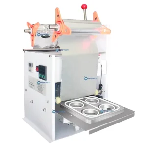Semi Automatic Plastic Film Sealing Machine for Cups and Bowls Perfect for Milk Tea Soup and Stewed Chicken Packaging