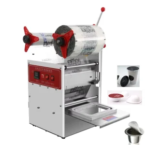 Semi-Automatic Plastic Food Container and Tray Sealing Machine, 300 Cups/Hour