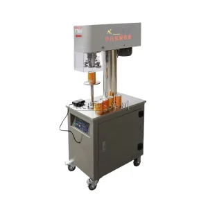 Semi-Automatic Pneumatic Can Sealing Machine with Engine and Gear for Beverage Round Tin Cans and Bottles