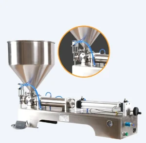 Semi-Automatic Single-Head Horizontal Filling Machine for Beverage, Chemical, Juice, and Milk Products