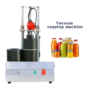 Semi-Automatic Vacuum Capping Sealing Machine for Glass and Metal Jars and Bottles, Jam and Chili Sauce