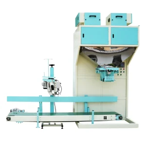 Semi automatic Double Hopper Granule Filling Packaging Machine Pouch & Large Bag Weighing and Sealing High Productivity
