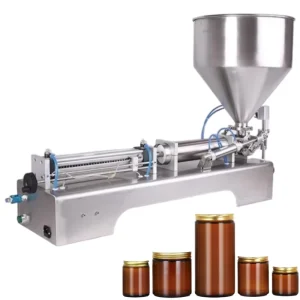 Semi automatic Electric Piston Filling Machine for Bottles Jam Salad Dressing Cream Honey & Peanut Butter