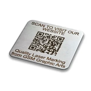 Sheet Metal Fabrication Custom Metal QR Code Tag Metal Photo Printing Sub surface Printing Anodized Aluminum