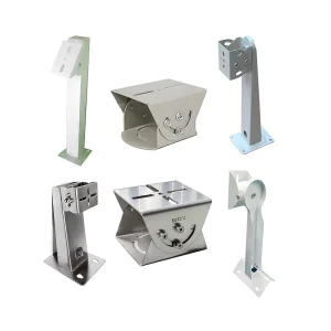 Sheet Metal Stamping Stainless Steel Laser Cutting Wall Mounted Aluminum Bracket for Monitoring Powder Coating