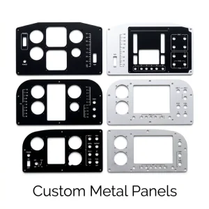 Silkscreen Printed Aluminum Faceplate Laser Cutting Bending Stamping Sheet Metal Fabrication for Instrument Panel