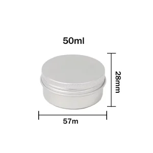 Silver Aluminum 50ml Empty Round Shape Candle Jars With Lids Paint Tin Can for Food Metal Tin Box