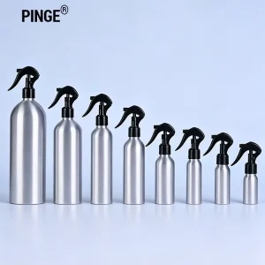 Silver Aluminum Refillable Spray Bottles for Cleaning Solution, Hair, Plants, Gardening, BBQ, Restaurants and Cooking