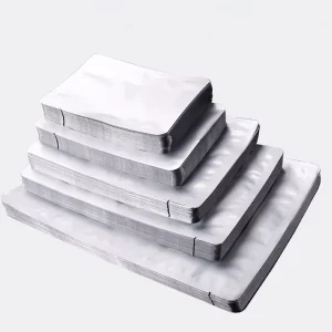 Silver Metalized Heat-Seal Flat Vacuum Aluminum Foil Bag Open Top Three-Side-Sealed