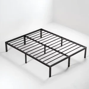 Simple Modern Hotel Queen Iron Bed Frame Durable Removable Platform Metal Material Twin Bed Adjustable Base School Bedroom Use