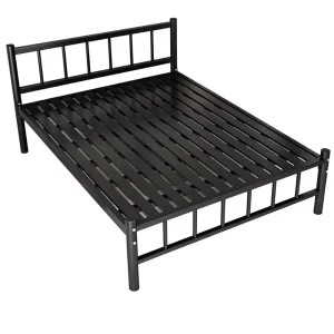 Simple Wrought Iron Single Dormitory Bed with Minimalist Modern Design Lightweight Iron Frame Bedroom Bed