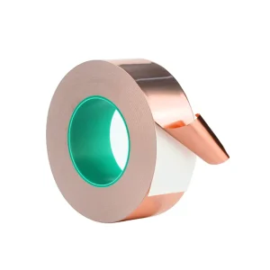 Single Sided 10m Length Copper Foil Conductive Tape 25mm 3mm Acrylic Hot Melt Glue Die Cut Masking Tape for Cable Conduction