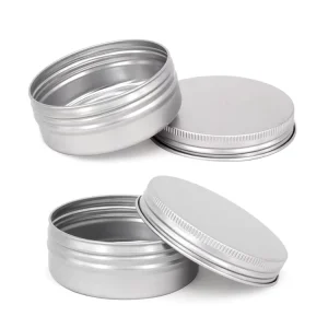 Small Aluminium Can and Aluminum Jars Large Round Metal Tins Multipurpose Tin Can for Lip Balm and Candle Packaging