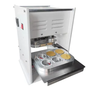 Small Batches 6Cavity Nespresso Dolce Capsule Sealing Machine Manual Electric Drive Aluminum Plastic Capsules Encased Foil