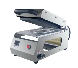 Small Business Home Easy Hand Use Plastic Cling Film Vacuum Sealing Machine for Packing Fast Food Fruit Meat Trays Customized