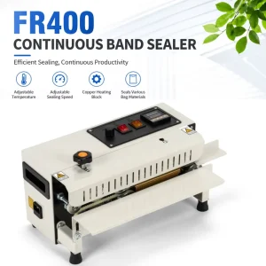 Small Continuous FR-400 Vacuum Plastic Bag Food Sealing Machine with Counter