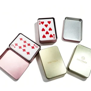 Small Empty Metal Clamshell Storage Tin Box for Coins, Candy, Keys, or Postcards