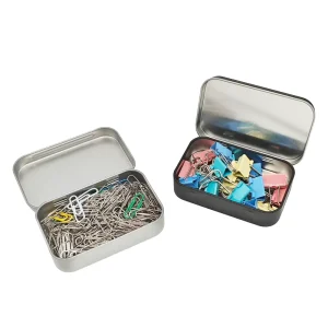 Small Food Grade Tinplate Christmas Tin Box for Jewelry and Eyewear Custom Printed Earrings Bracelets Glasses Storage