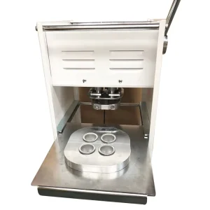Small Manual 4-Cavity Coffee Capsule Heat-Sealing Machine with Foil Cup Sealer