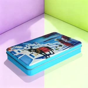 Small Metal Custom Rectangle Tin Box With Lids Mini Empty Candy Tin Box Portable Case for Soap Mint Cookie