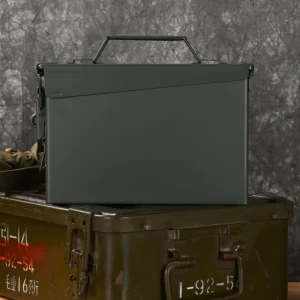 Small Metal Hardware Tool Storage Box with Portable Flip-Style Closure