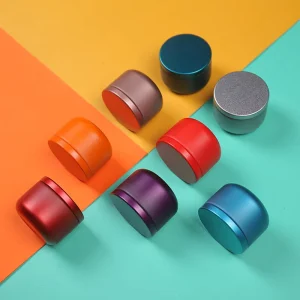Small Mini 54*40mm Empty Round Tinplate Metal Matte Coffee Tin Tea Can Case Box Containers Packaging