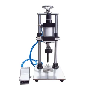 Small Pneumatic Semi-Automatic Tabletop Capping Machine for Sesame Oil, Soy Sauce & Vinegar Bottles