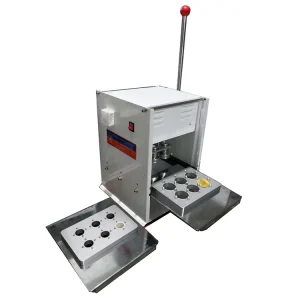 Small Production Capacity Precut Aluminum Lid Dessert Cup Sealing Machine for Drink and Food Packaging