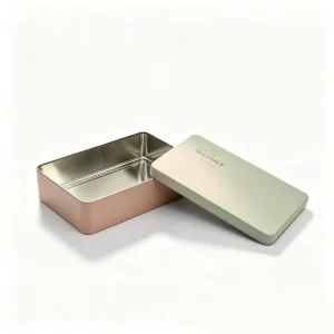 Small Rectangle Tin Box Custom Logo Metal Case for Candy and Mints