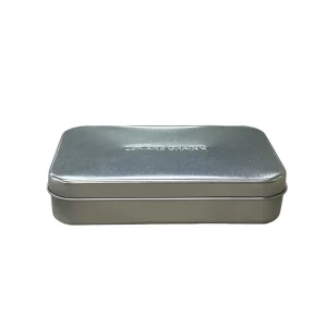 Small Rectangular Black Custom Metal Tin Box Mint Tin Box Packaging With Hinged Lid for Candy