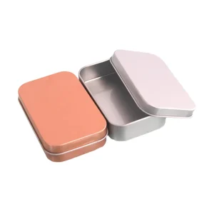 Small Rectangular Food Grade Tinplate Box for Pills, Tea, Coffee, or Cake