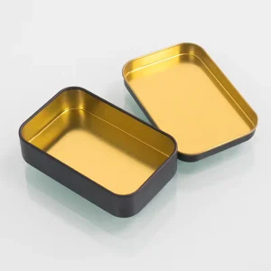 Small Rectangular Food-grade Tinplate Tin Box for Playing Card Packaging with Customizable Size and Logo