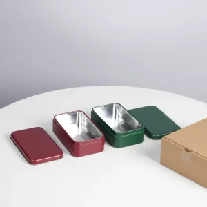 Small Rectangular Metal Tin Box Bulk Rechargeable Iron Printing Pressed Cans Guangdong Business Shopping