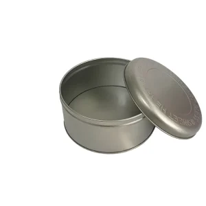 Small Round Metal Cake Tin Container and Gift Box, Recycled Tinplate, for Cookies