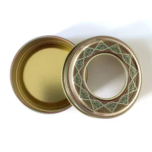 Small Round Metal Saffron Tin Can with Window Lid for 1 g 2 g or 3 g Saffron Packaging