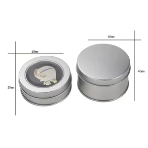 Small Round Silver Coffee Spice Tea Aluminum Tin Can Metal Canister Box Mini Tins Cans